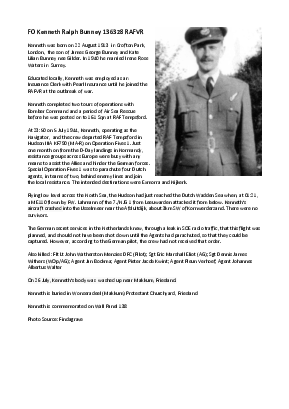 A preview of a PDF biography for Bunney, Kenneth Ralph